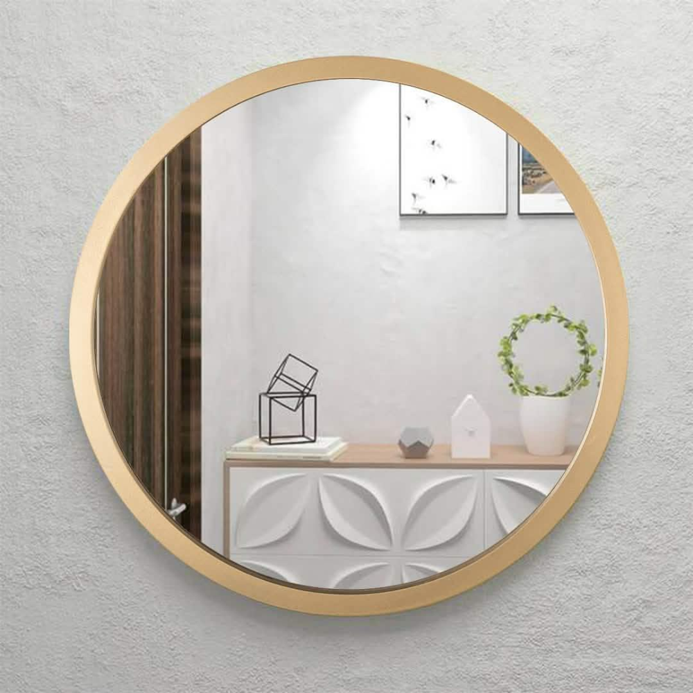 Celeste Gold Round Mirror