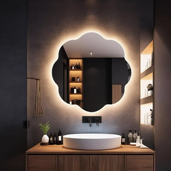 Flora Scalloped LED Vanity Mirror