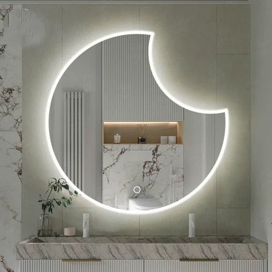 Crescent Moon LED Mirror