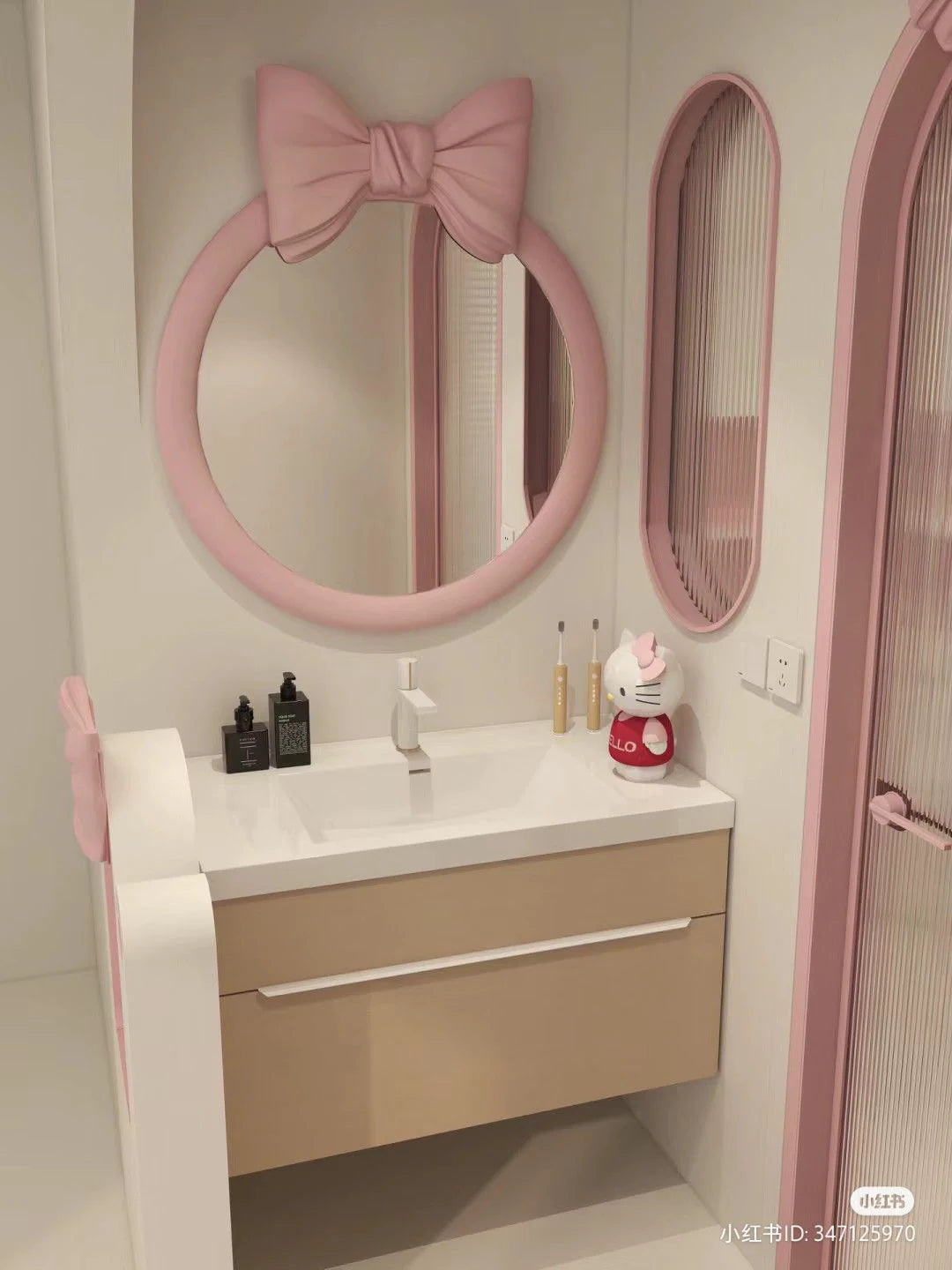 Chérie - Bow Round Mirror