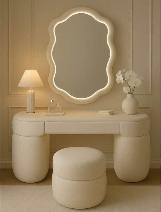 Scalloped Wave Vanity Mirror