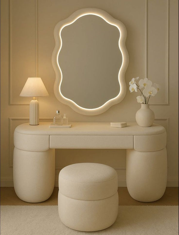 Scalloped Wave Vanity Mirror